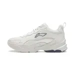 Li Ning Defender Synthetic Leather Fleece Lined Comfortable Slip Resistant Thermal Low top Casual Shoes Women's White