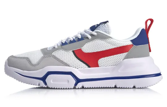 Li Ning Mark Lite Trendy Breathable Balance Low top Casual Shoes Unisex White