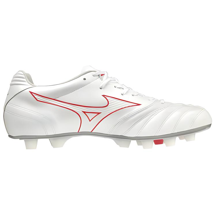 Mizuno Monarcida FG Firm Ground Kangaroo Leather Cushioning Slip Resistant Abrasion Resistant Soccer Shoes Men’s White