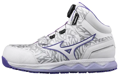 Mizuno Almighty Casual Shoes Men's High Top White/Purple