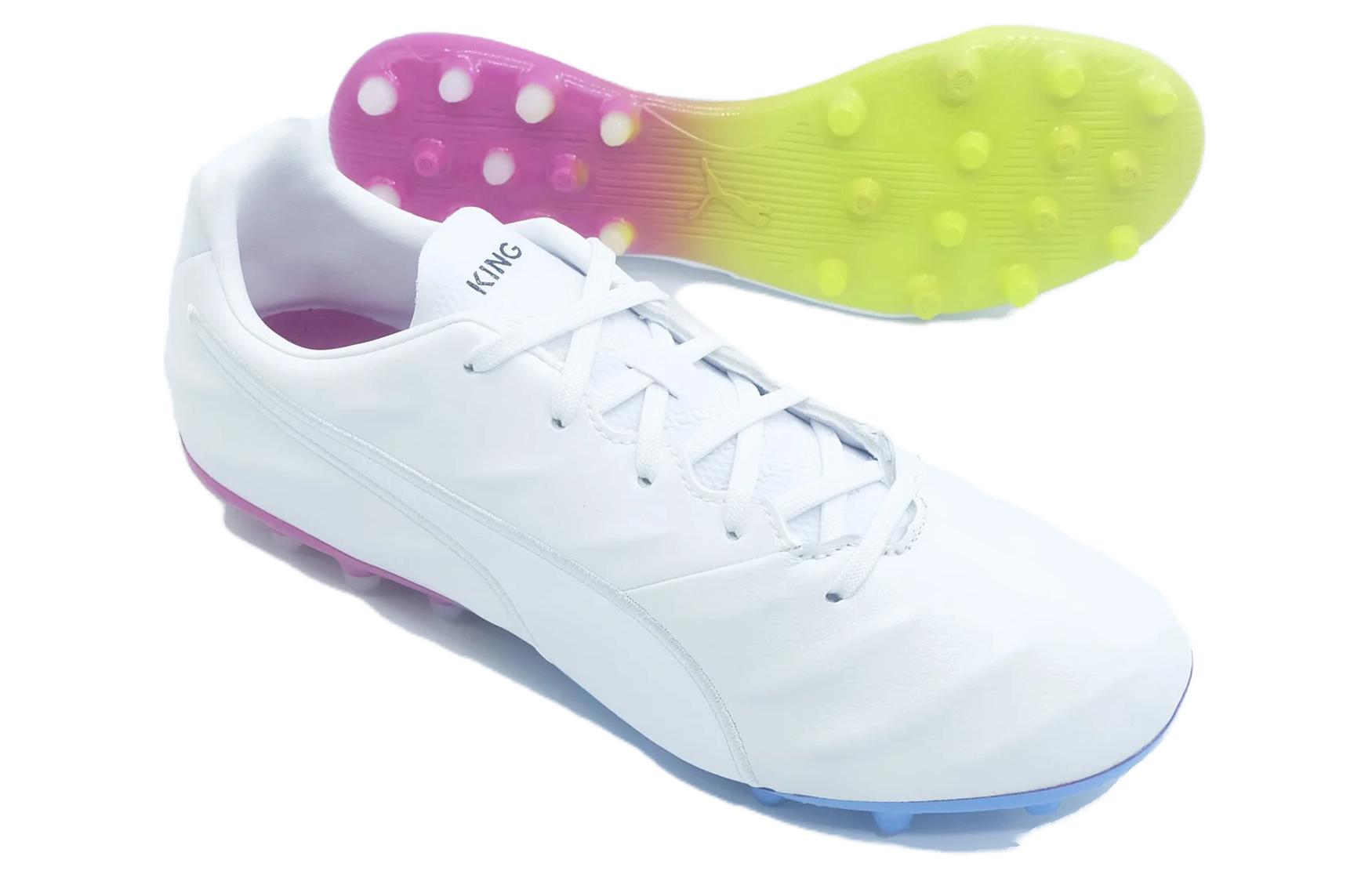 Мужские бутсы PUMA King Pro 21 MG (белые) — Белый — фото 4