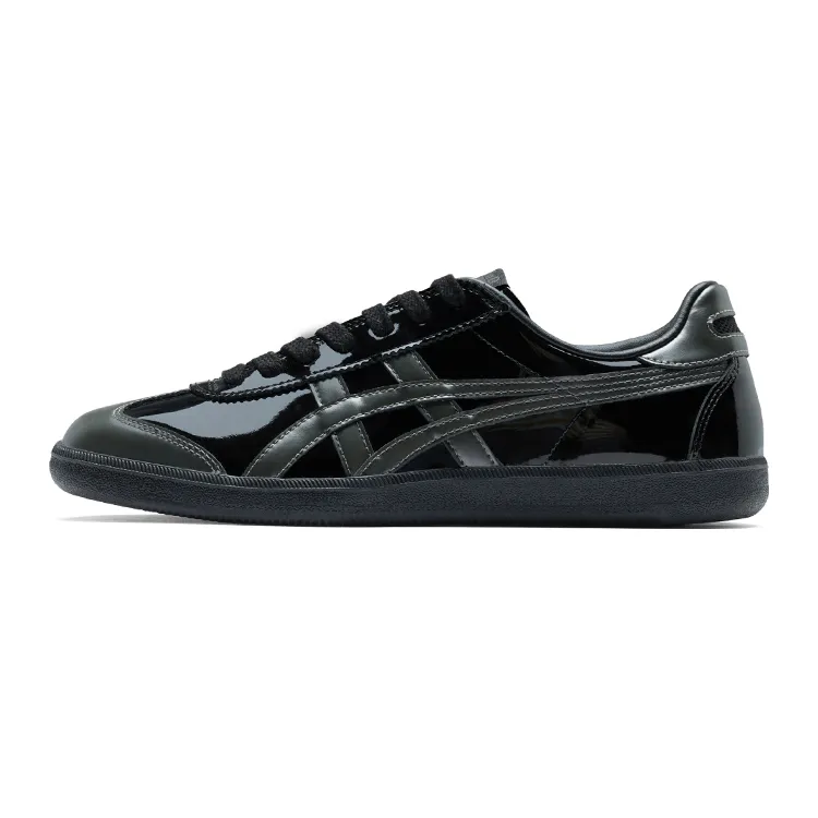 Onitsuka Tiger Tokuten Textile, Leather Low top Casual Shoes Unisex Black Gray