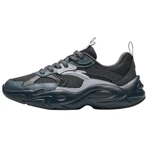 Anta Walker Comfortable And Trendy Cushioning Slip Resistant Low top Casual Shoes Men's Gray