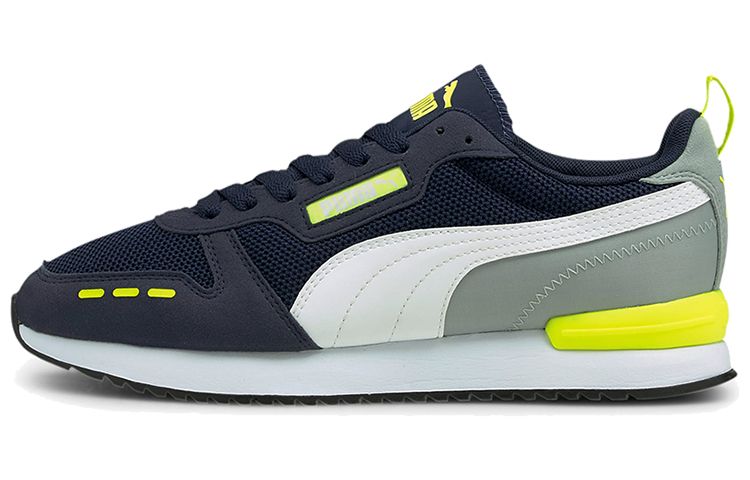 PUMA R78 Cushioning Abrasion Resistant Lightweight Low top Casual Shoes Men's Green Gray White