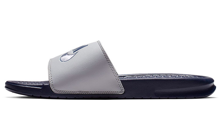 Мужские шлепанцы Nike Benassi JDI (серо-голубые)