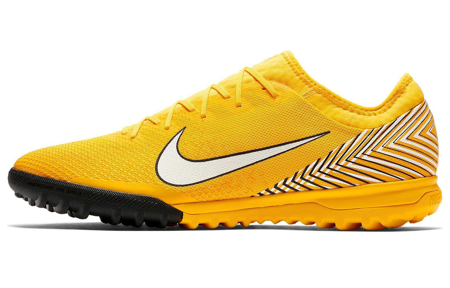 Nike Mercurial Vapor 12 AG Artificial Ground Cushioning, Wear Resistant Soccer Shoes Unisex Yellow Black