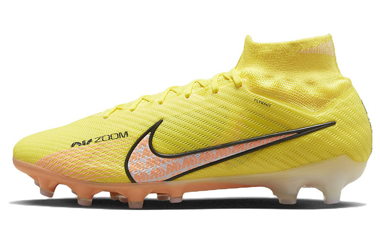 Nike Mercurial Superfly 9 Mercurial 15 Elite Pro comfortable and versatile AG (glue short nails) shock-absorbing, non-slip and wear-resistant football shoes for men and women, yellow pink