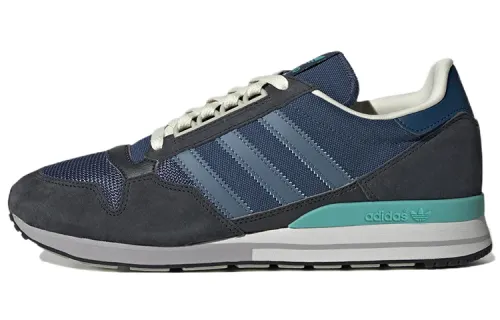 Adidas Originals ZX 500 Slip Resistant Abrasion Resistant Low top Casual Shoes Men's Gray Blue