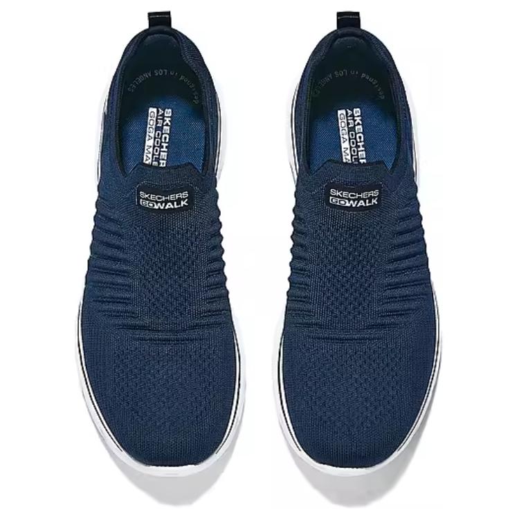 Skechers GO WALK 7 Breathable Support Height Increasing Low top Casual Shoes Men’s Blue Black