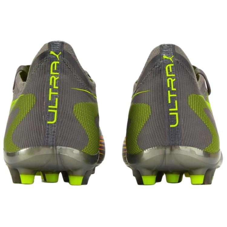 PUMA Ultra 5 Match MG Multi Ground Abrasion Resistant Soccer Shoes Men’s Gray Yellow
