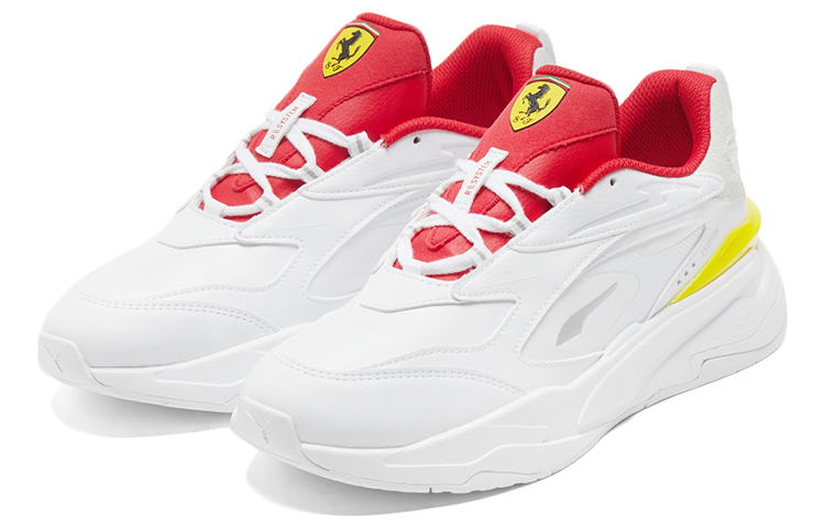 Мужские кроссовки PUMA Ferrari Rs-fast (белый / красный / желтый) — фото 3