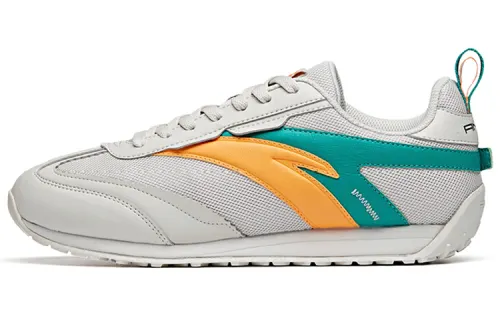 ANTA Casual Shoes Men's Low Top Gray/Yellow/Green