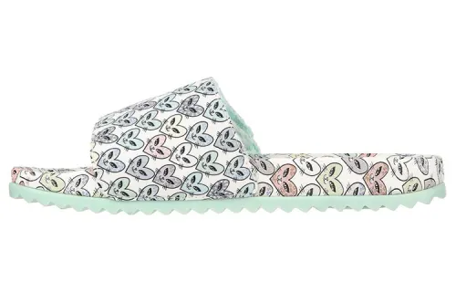 Skechers Bob's Slide Slippers Women's White/Green/Multicolor
