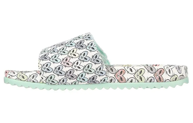 Skechers Bob's Slide Slippers Women's White/Green/Multicolor