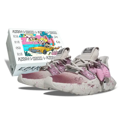 Adidas Originals Slip Resistant Abrasion Resistant Low top Casual Shoes Unisex Beige Purple