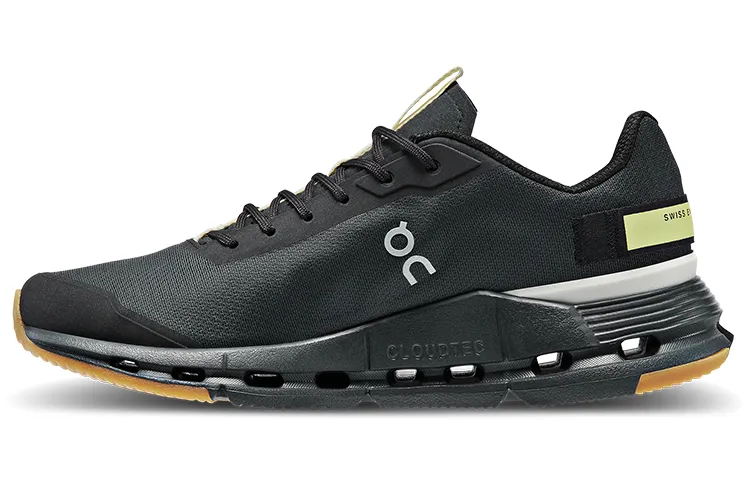 On Cloudnova Form Support Low top Casual Shoes Women's Black Grass Yellow