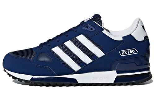 Adidas Originals ZX 750 Abrasion Resistant Low top Casual Shoes Men's Blue White