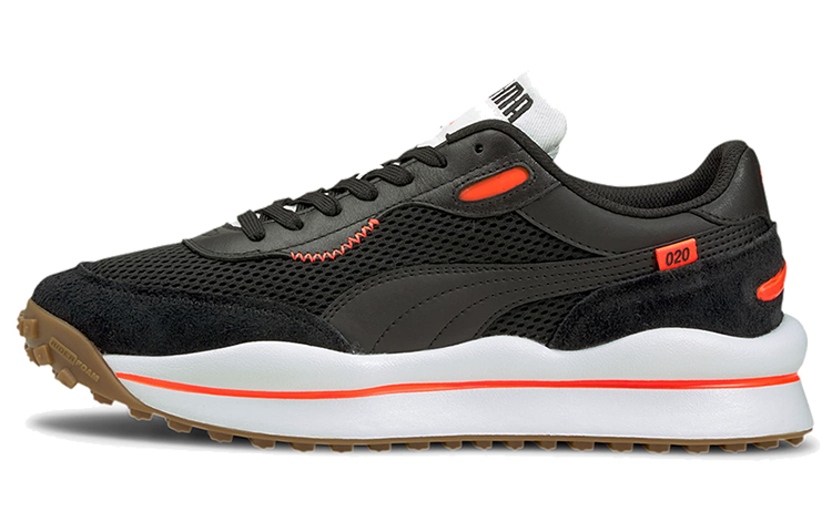 PUMA Style Rider Warm Texture Black/White/Orange Low Sneakers