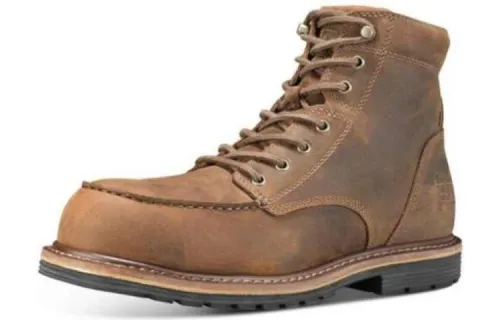 Timberland Top Grain Cow Leather Abrasion Resistant Short Combat Boots Men's Brown
