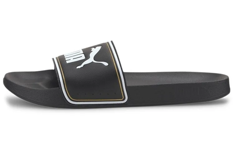 PUMA Leadcat Ftr Slide Black Team Gold White