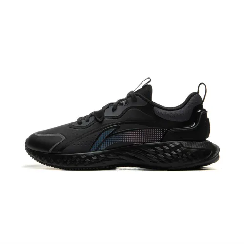Li Ning Slip Resistant, Abrasion Resistant, Breathable Low top Casual Shoes Men's Black