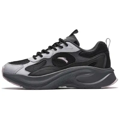 Anta Sports Life Collection Slip Resistant Abrasion Resistant Cushioning Low top Casual Shoes Women's Black Gray