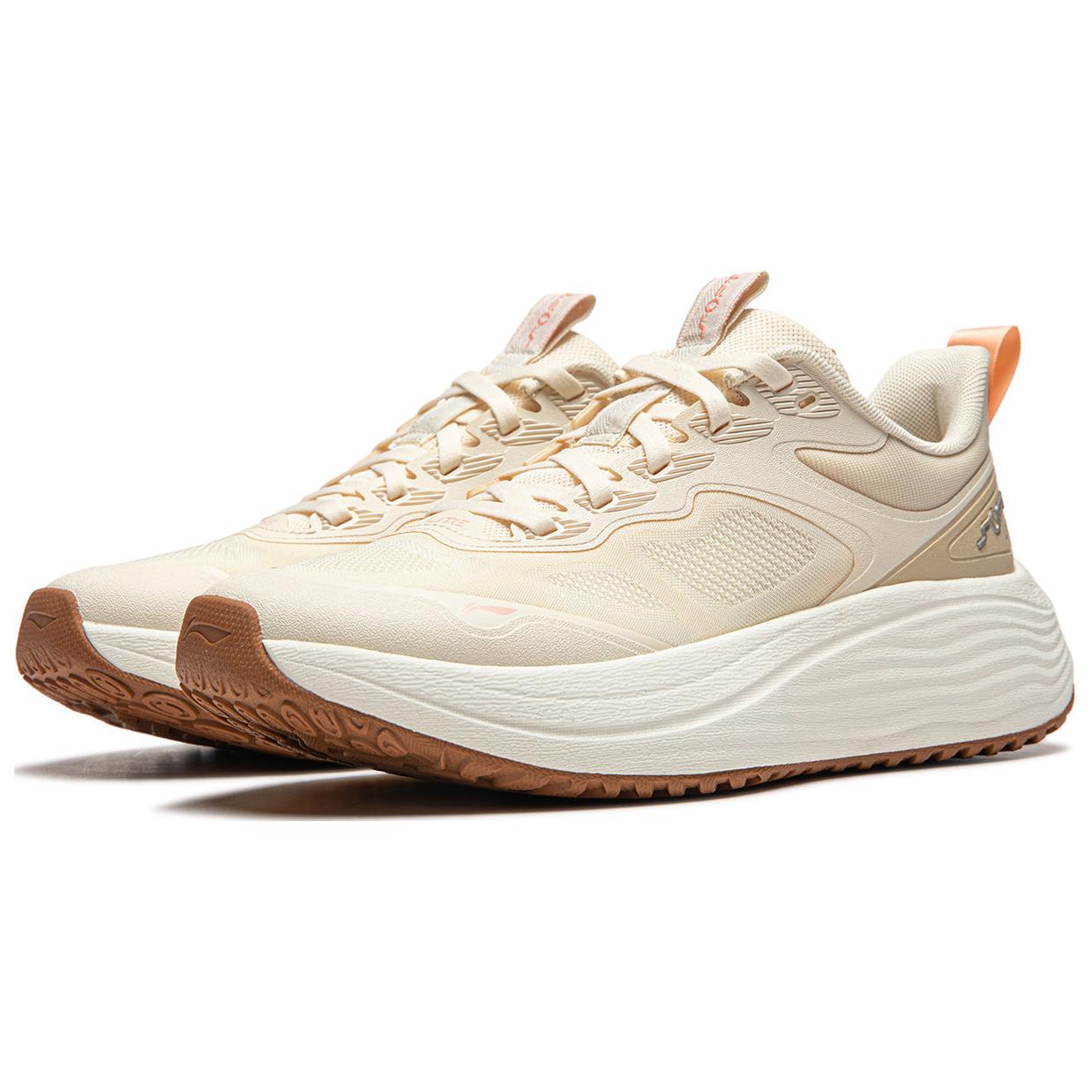 Li Ning Soft Lite Slip Resistant, Abrasion Resistant, Breathable, Lightweight Low top Running Shoes Women’s White Umber