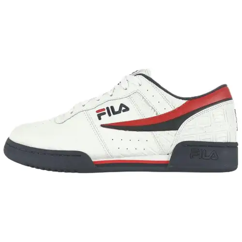 FILA Original Fitness Embossed Logo White Navy Red
