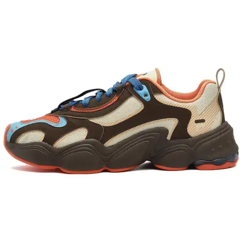 FACETASM x FILA FUSION TENACITY Textile, Synthetic Leather Low top Casual Shoes Women's Black Red