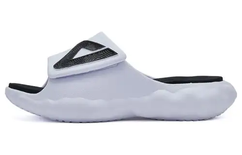 PEAK Taichi Cloud Quiet Slide Slippers Men's White Black
