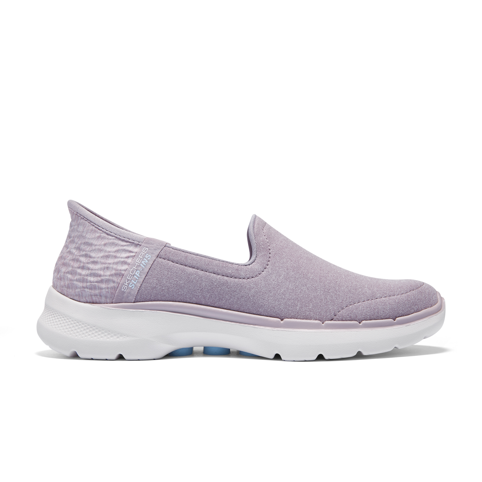 Skechers Go Walk 6 Hands Free Slip Ins Abrasion Resistant Low top Walking Shoes Women’s Light Purple