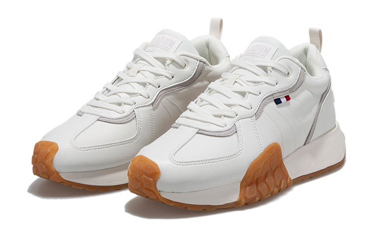 Palladium Troop Runner EC Fabric Low top Casual Shoes Unisex White Khaki