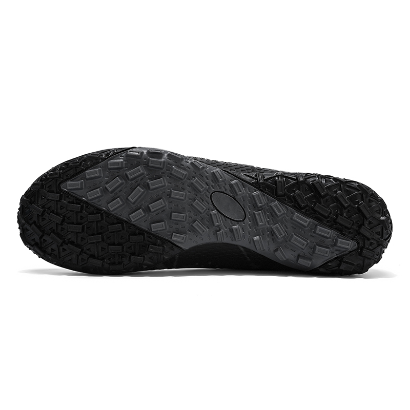 SHUANGDING Soccer Shoes Unisex High Top Black