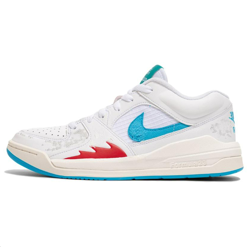 SoleFly x Jordan Stadium 90 Abrasion Resistant Breathable Low top Casual Shoes Men's White Blue