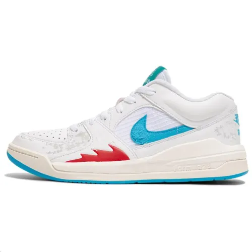 SoleFly x Jordan Stadium 90 Abrasion Resistant Breathable Low top Casual Shoes Men's White Blue