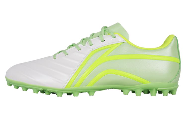 Li Ning MG Multi Ground Artificial Turf Cushioning Slip Resistant Abrasion Resistant Soccer Shoes Men's Green White