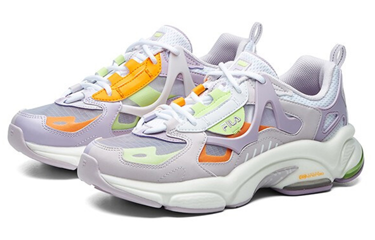 Женские кроссовки Fila FUSION RJV (сине-фиолетовые) — 丁香灰/靓蓝紫 — фото 3
