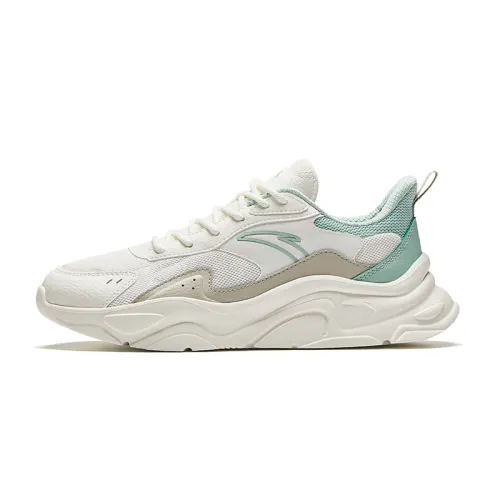 Anta Millennial Generation Abrasion Resistant Slip Resistant Low top Casual Shoes Women's White Green