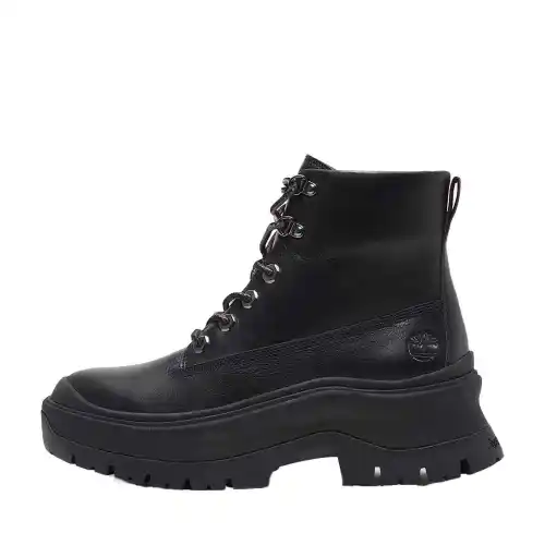 Timberland Roxie Lane Leather Crew Combat Boots Women's Black