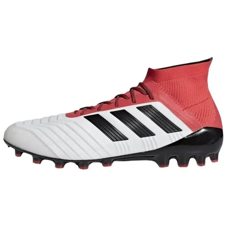 Adidas Predator 18.1 Slip Resistant Abrasion Resistant Soccer Shoes Men's White Red Black