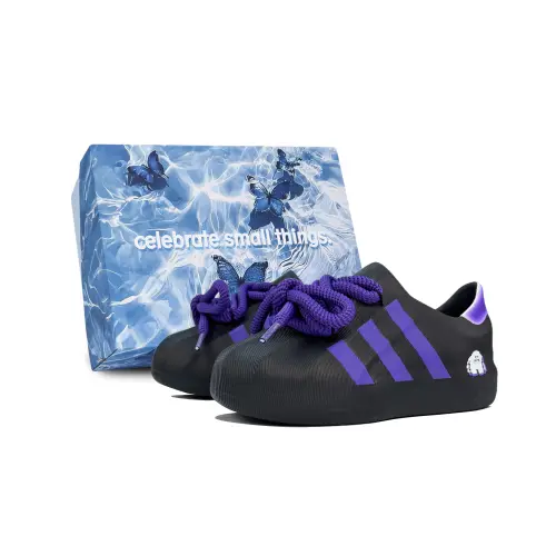 Adidas Originals AdiFOM Superstar Non slip Lightweight Low top Casual Shoes Unisex Black Purple