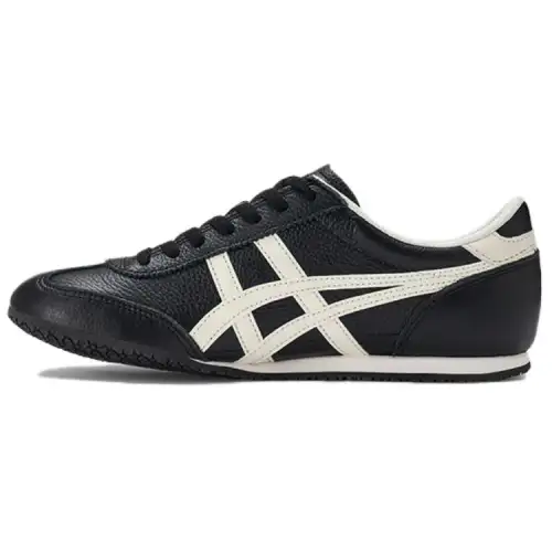 Onitsuka Tiger Machu Racer Slip Resistant Abrasion Resistant Low top Casual Shoes Unisex Black White
