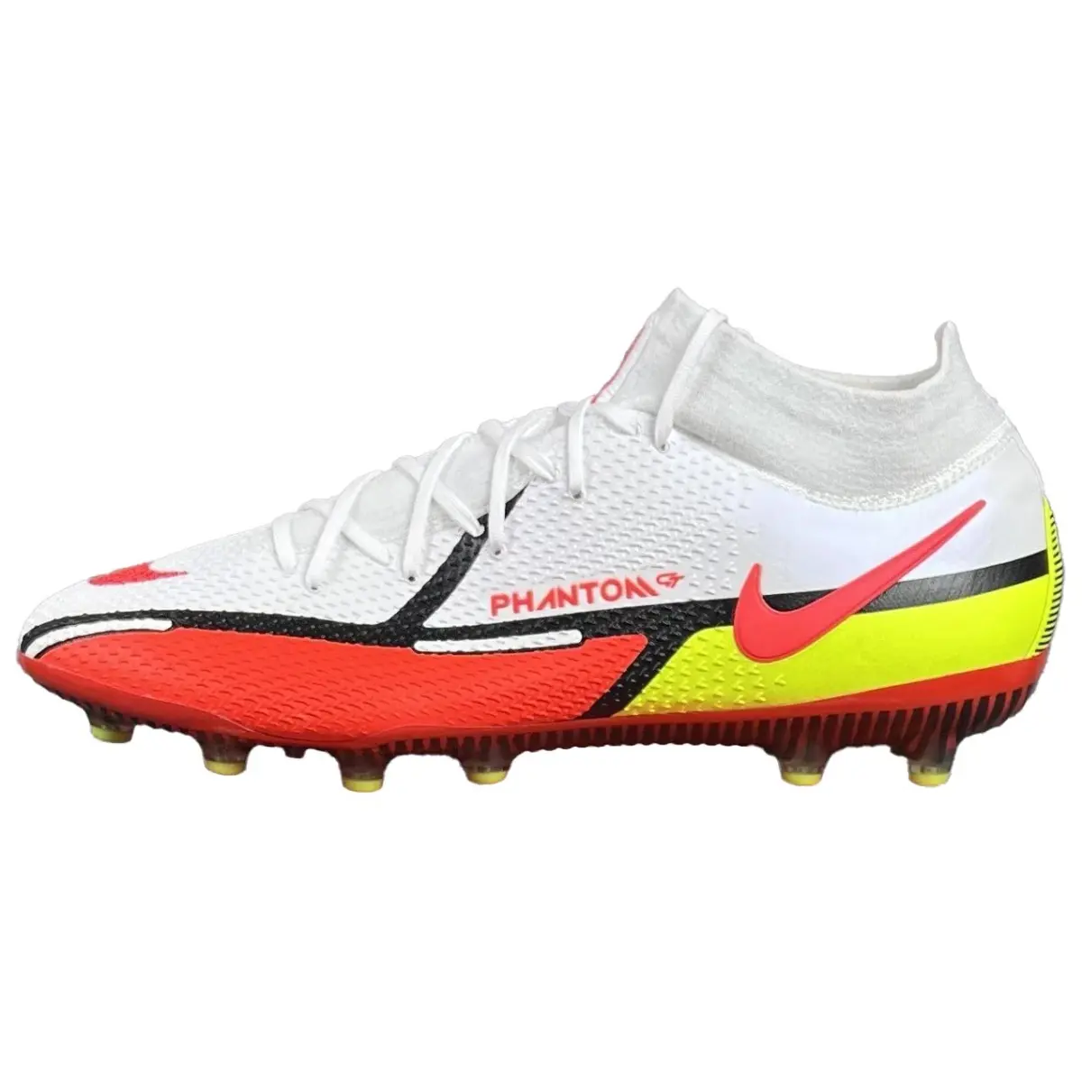Nike Phantom GT2 AG Artificial Ground Slip Resistant Abrasion Resistant Soccer Shoes Men's White Red
