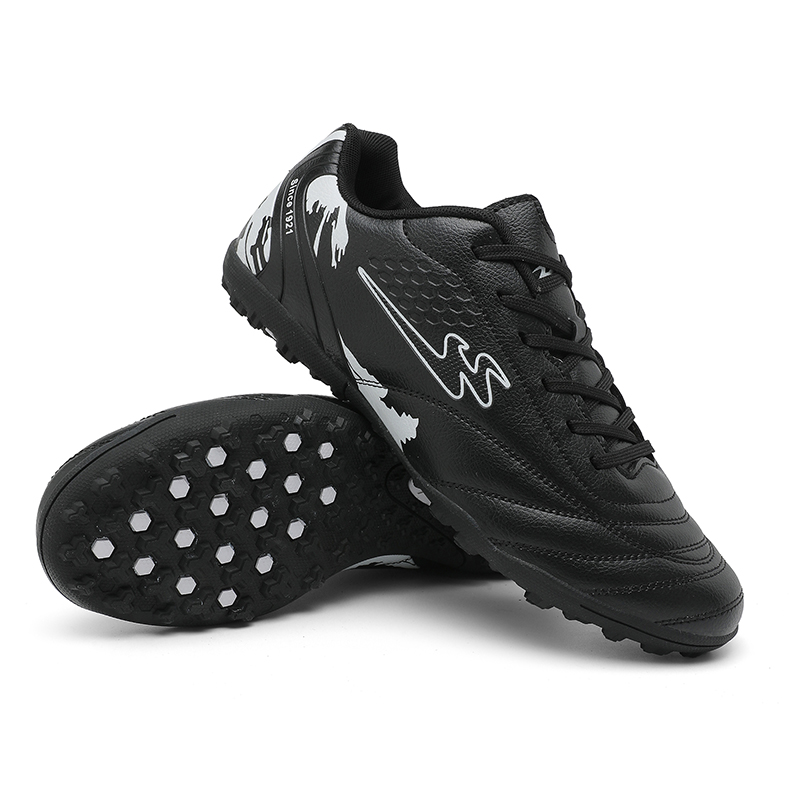 Binary TF Turf Synthetic Leather Soccer Shoes Unisex Black
