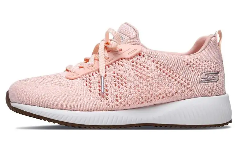 Skechers BOBS SQUAD Mesh Comfortable Low top Casual Shoes Women's Light Pink