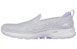 Skechers Go Walk 6 'Hyper Burst Foam Technology' Fabric Low top Casual Shoes Women's White Purple