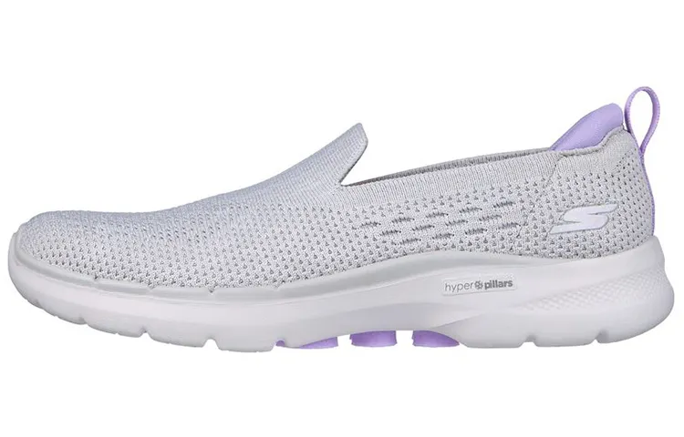 Skechers Go Walk 6 'Hyper Burst Foam Technology' Fabric Low top Casual Shoes Women's White Purple
