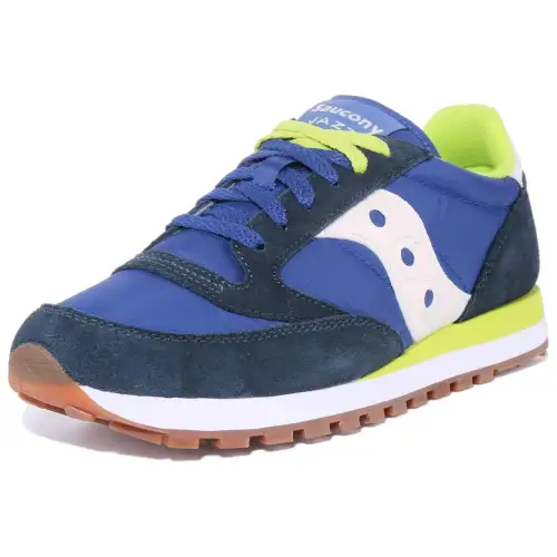 Saucony Jazz Original Slip Resistant Abrasion Resistant Low top Casual Shoes Men's Blue Black White