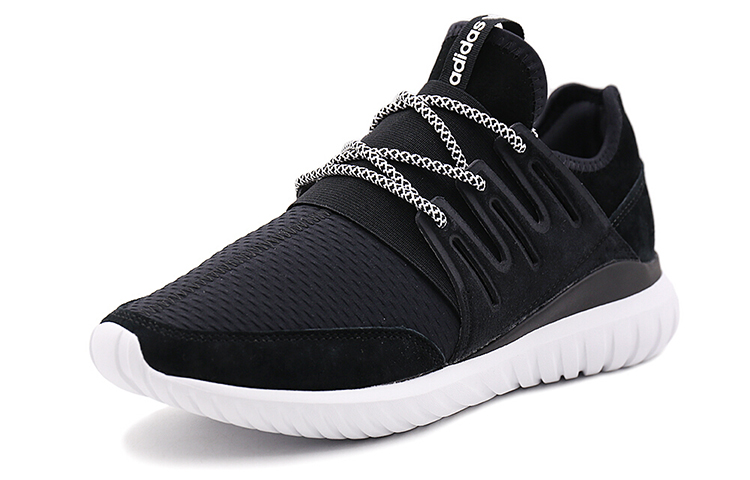 Мужские кроссовки adidas originals Tubular Radial (черно-белые) — Чёрный / белый — фото 3