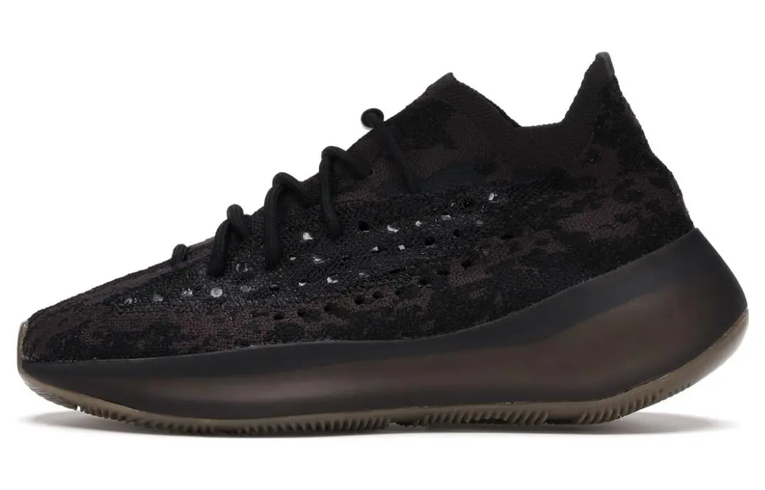 Adidas Originals Yeezy Boost 380 Onyx Reflective Baby's Breath Fabric Trendy Low top Casual Shoes Unisex Black
